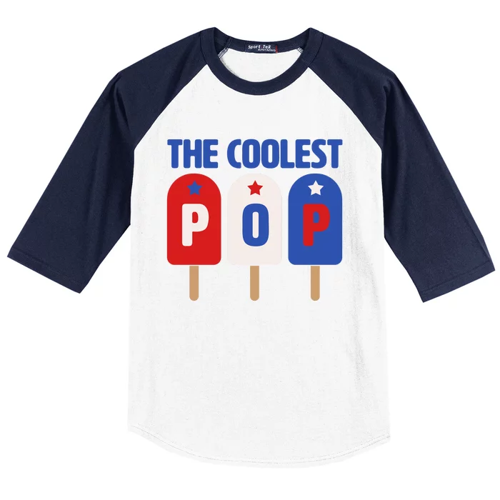 The Coolest Pop Happy Father's Day Popsicles Baseball Sleeve Shirt