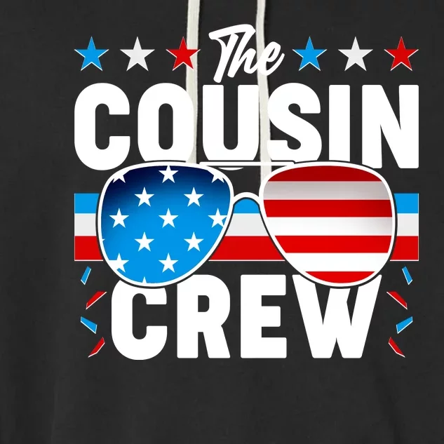 The Cousin Crew USA American Flag Garment-Dyed Fleece Hoodie