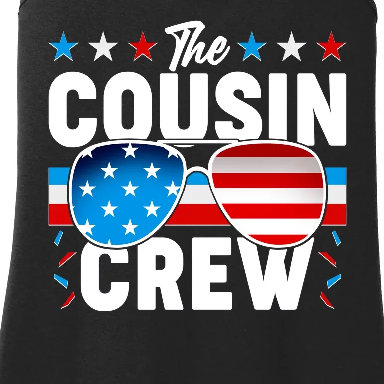 The Cousin Crew USA American Flag Ladies Essential Tank