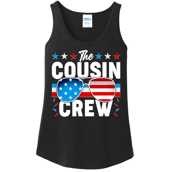 The Cousin Crew USA American Flag Ladies Essential Tank