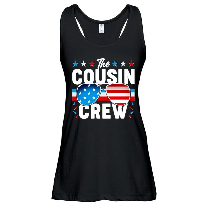 The Cousin Crew USA American Flag Ladies Essential Flowy Tank