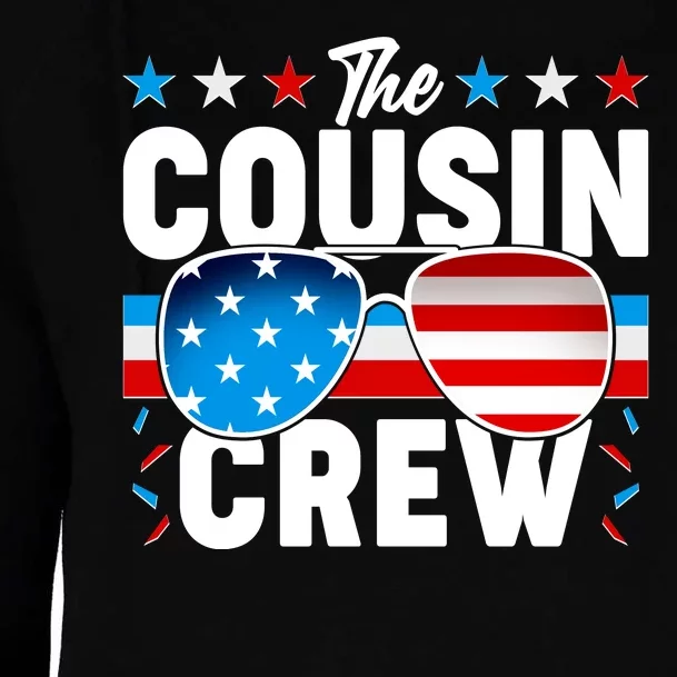 The Cousin Crew USA American Flag Womens Funnel Neck Pullover Hood