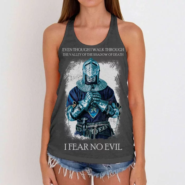 The Crusader Fear No Evil Women's Knotted Racerback Tank