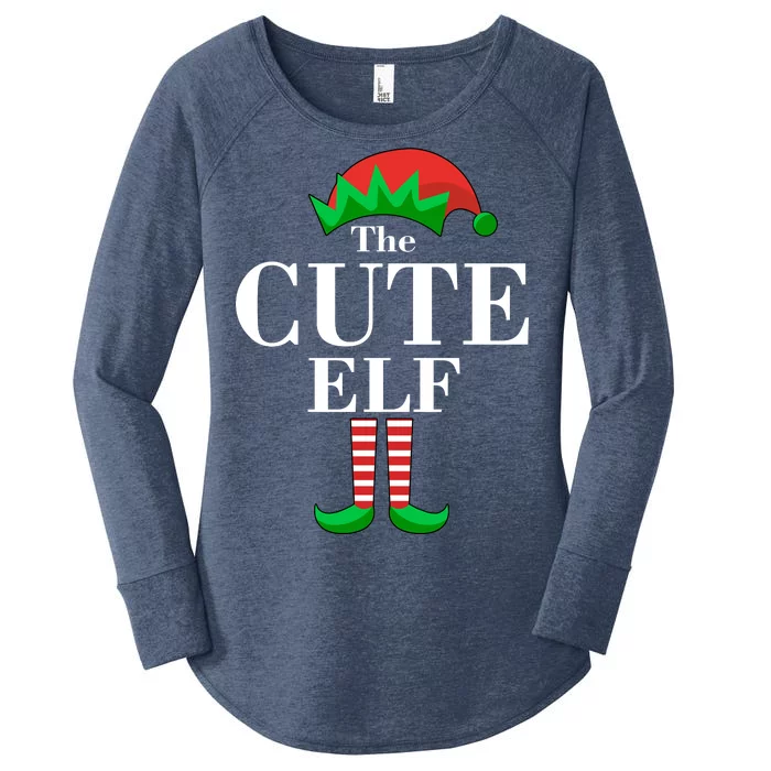 The Cute Elf Family Matching Christmas Women's Perfect Tri Tunic Long Sleeve Shirt