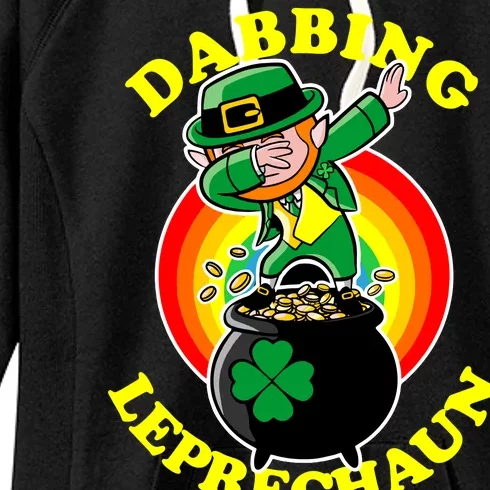 The Dabbing Leprechaun Irish Rainbow Dab St. Patrick's Day Women's Fleece Hoodie