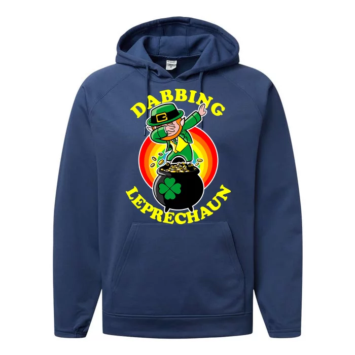 The Dabbing Leprechaun Irish Rainbow Dab St. Patrick's Day Performance Fleece Hoodie