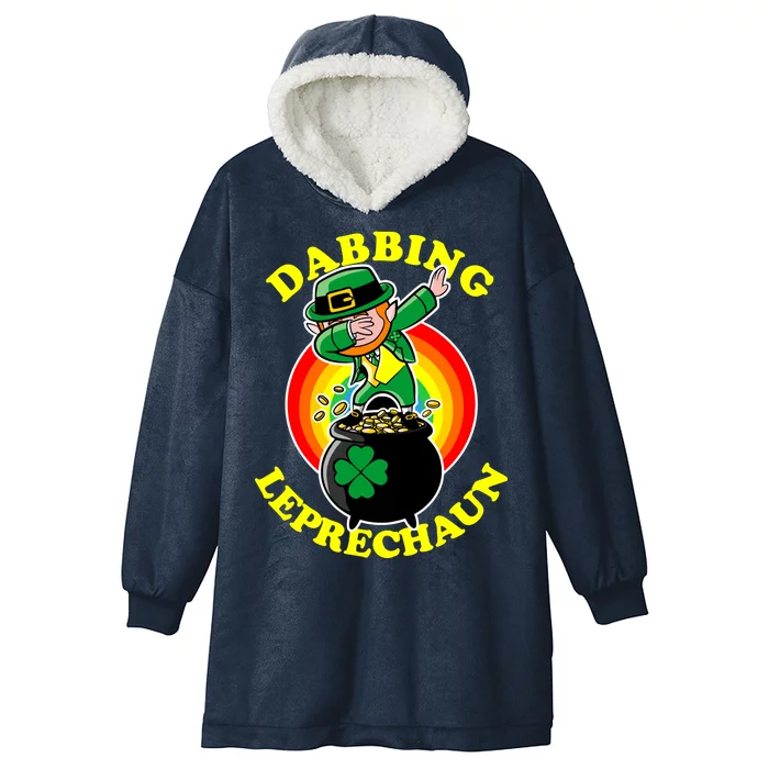 The Dabbing Leprechaun Irish Rainbow Dab St. Patrick's Day Hooded Wearable Blanket