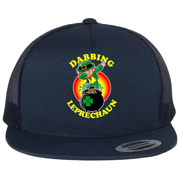 The Dabbing Leprechaun Irish Rainbow Dab St. Patrick's Day Flat Bill Trucker Hat