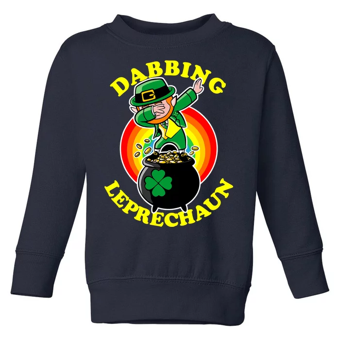 The Dabbing Leprechaun Irish Rainbow Dab St. Patrick's Day Toddler Sweatshirt