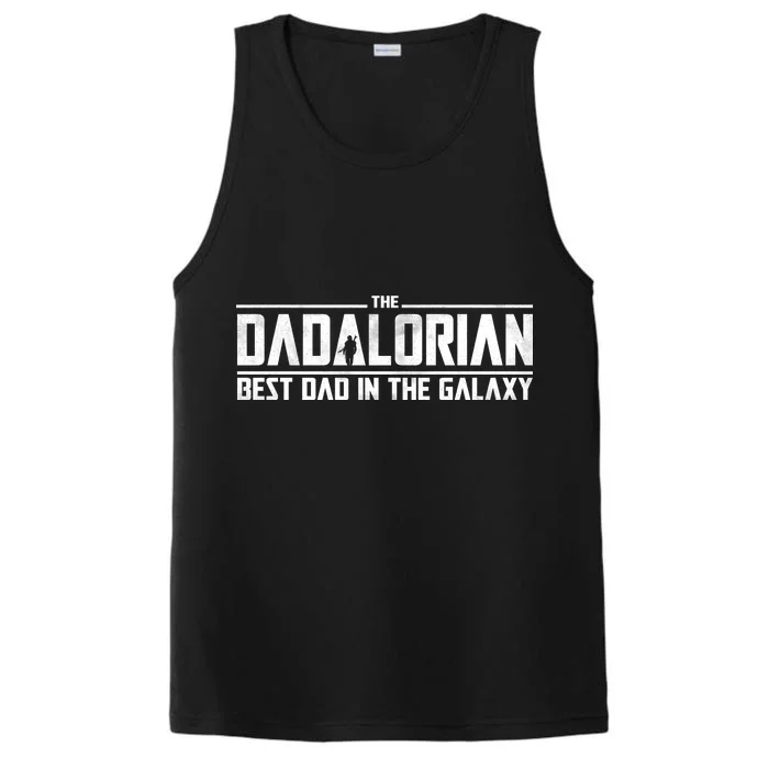 The Dadalorian Best Dad In The Galaxy Performance Tank