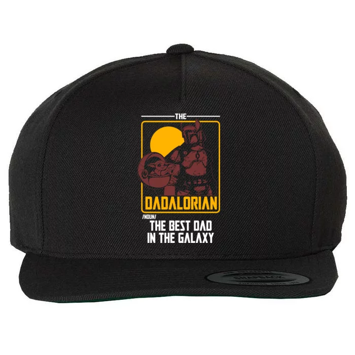 The Dadalorian Definition Best Dad In The Galaxy Wool Snapback Cap