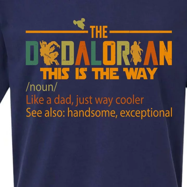 The Dadalorian This Is The Way Definition Father's Day Sueded Cloud Jersey T-Shirt