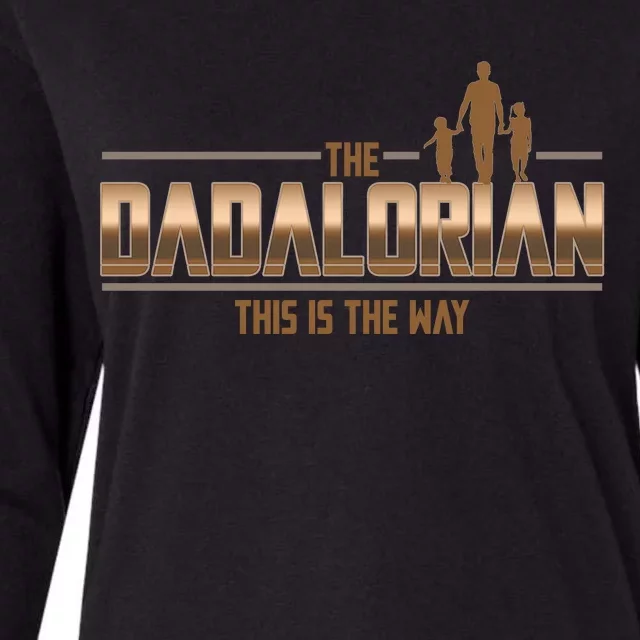 The Dadalorian This Is The Way Father's Day Sci-fi Fan Womens Cotton Relaxed Long Sleeve T-Shirt