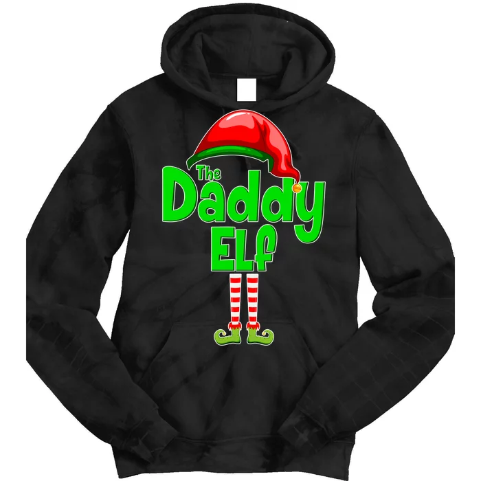 The Daddy Elf Christmas Tie Dye Hoodie