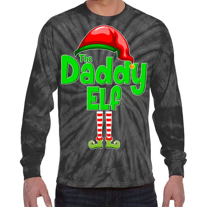 The Daddy Elf Christmas Tie-Dye Long Sleeve Shirt