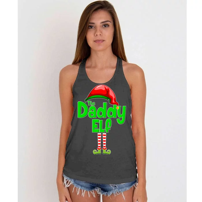 The Daddy Elf Christmas Women's Knotted Racerback Tank