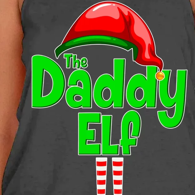 The Daddy Elf Christmas Women's Knotted Racerback Tank