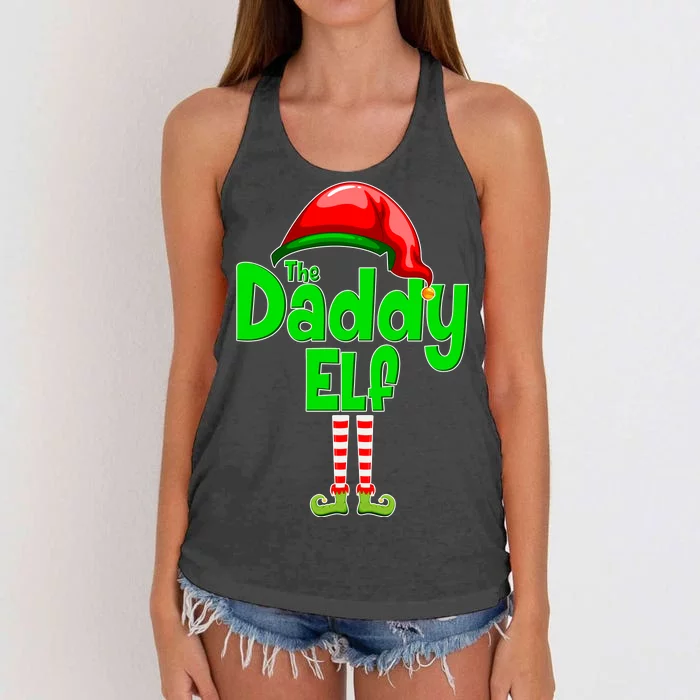 The Daddy Elf Christmas Women's Knotted Racerback Tank