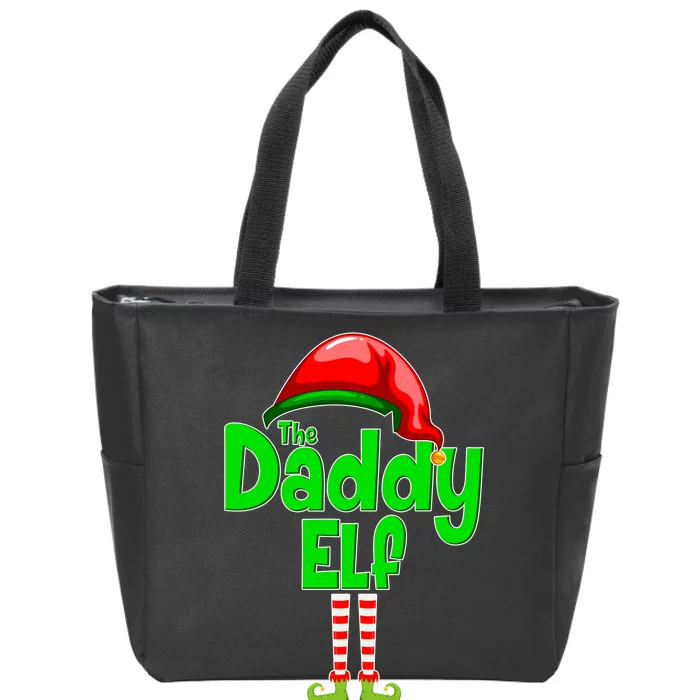 The Daddy Elf Christmas Zip Tote Bag