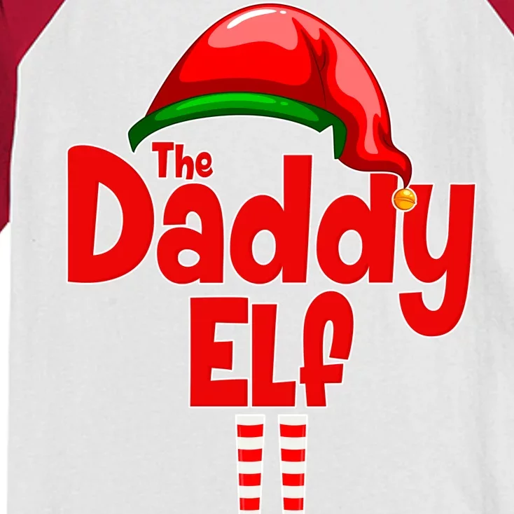 The Daddy Elf Christmas Kids Colorblock Raglan Jersey