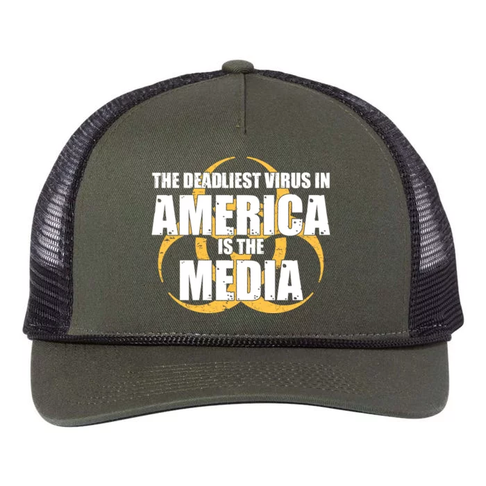 The Deadliest Virus In America Is The Media Retro Rope Trucker Hat Cap