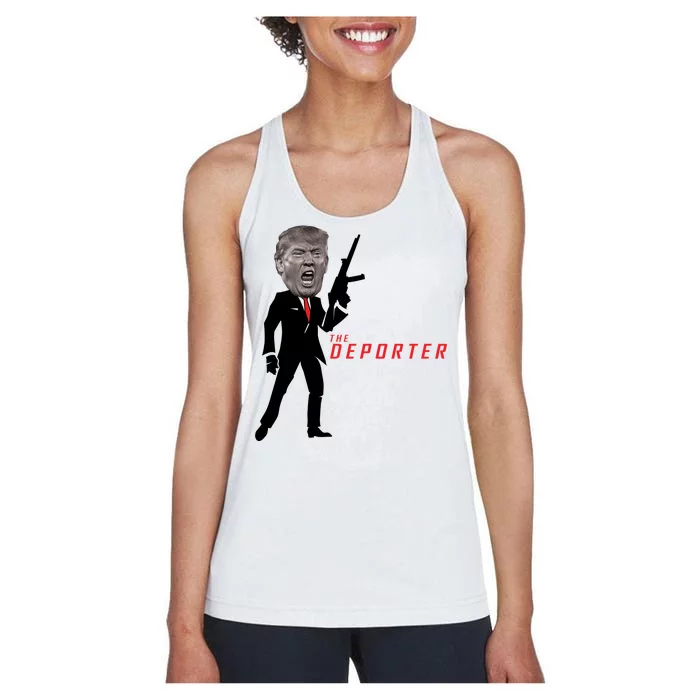 The Deporter Funny Donald Trump Women's Racerback Tank