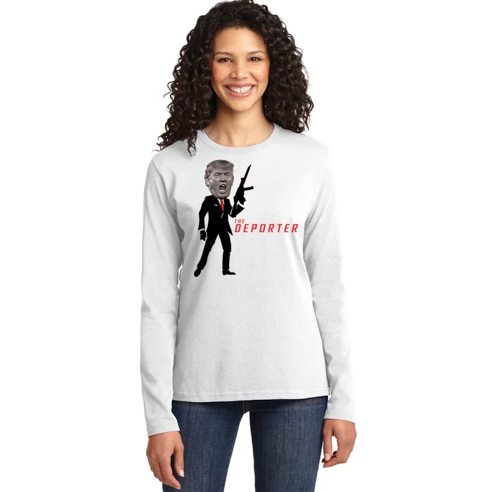 The Deporter Funny Donald Trump Ladies Long Sleeve Shirt