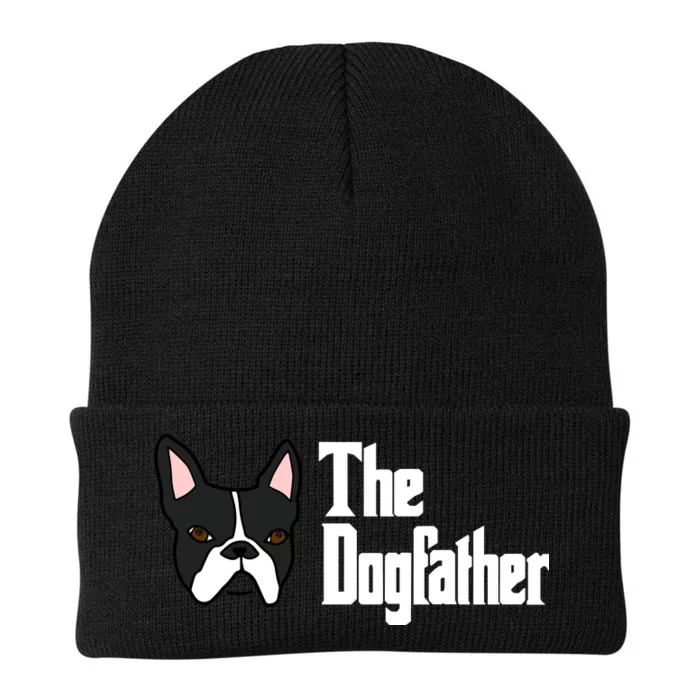 The Dog Father Boston Terrier Knit Cap Winter Beanie