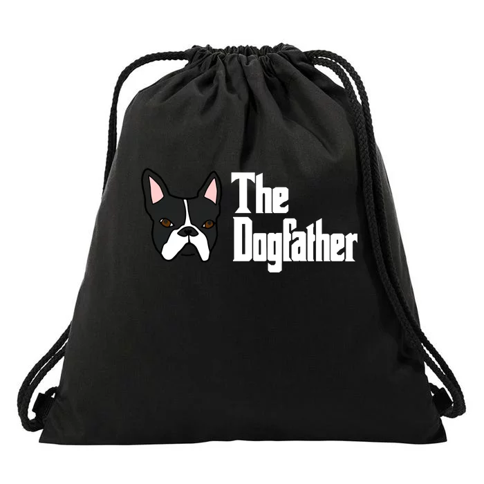 The Dog Father Boston Terrier Drawstring Bag