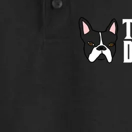 The Dog Father Boston Terrier Dry Zone Grid Performance Polo