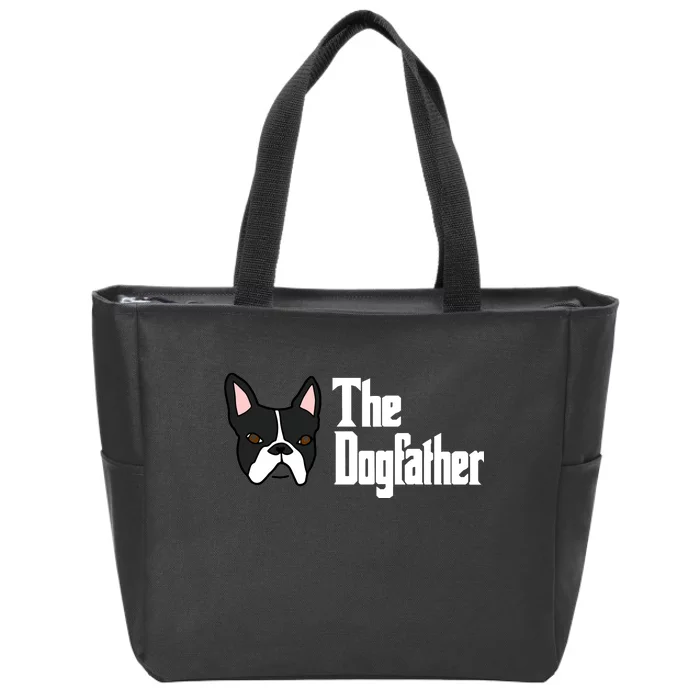 The Dog Father Boston Terrier Zip Tote Bag