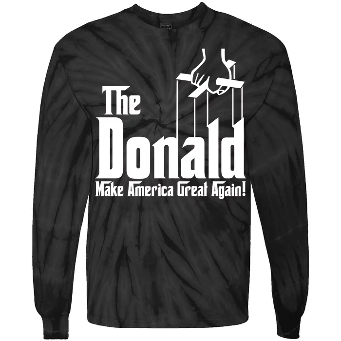 The Donald Make America Great Again! President Trump Spoof Tie-Dye Long Sleeve Shirt