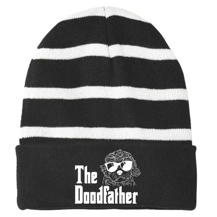 The Doodfather Doodle Dad Striped Beanie with Solid Band