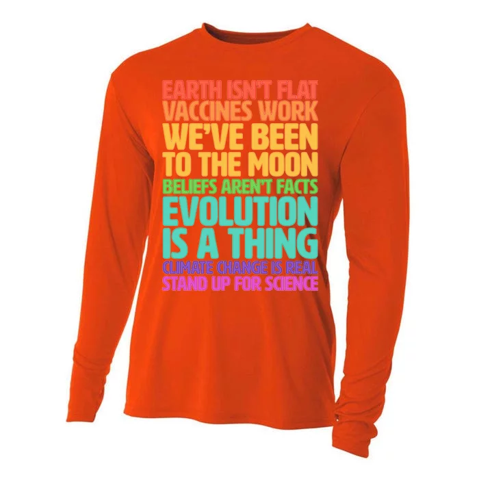 The Earth Isn't Flat Stand Up For Science Cooling Performance Long Sleeve Crew