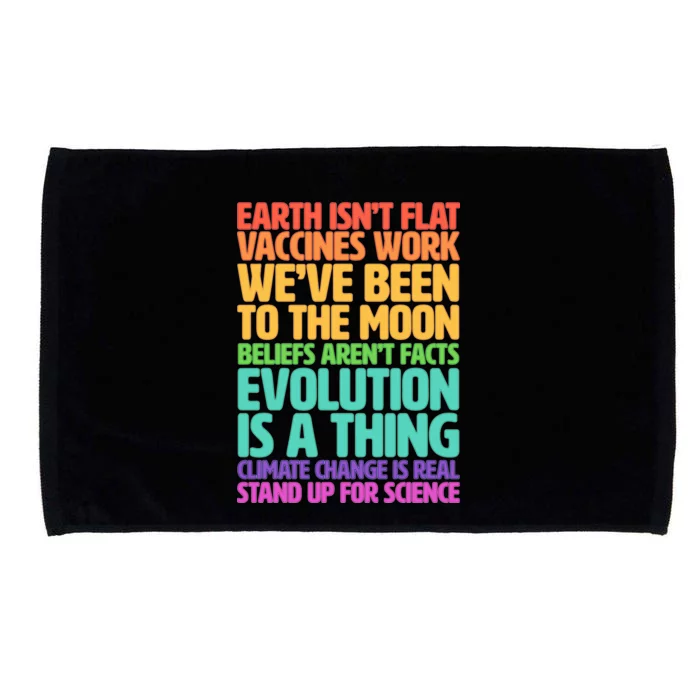 The Earth Isn't Flat Stand Up For Science Microfiber Hand Towel