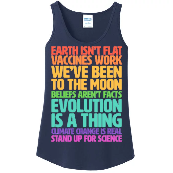 The Earth Isn't Flat Stand Up For Science Ladies Essential Tank