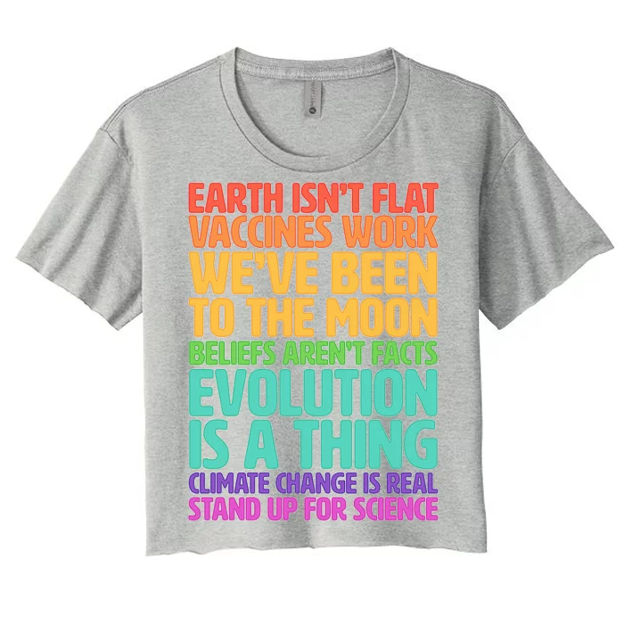 The Earth Isn't Flat Stand Up For Science Women's Crop Top Tee