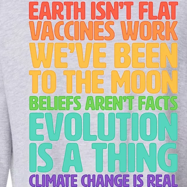 The Earth Isn't Flat Stand Up For Science Cropped Pullover Crew