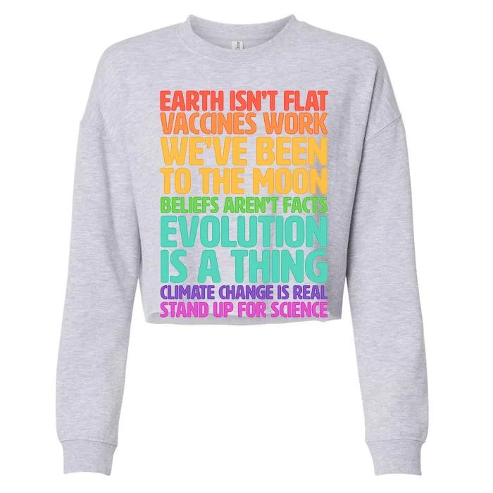 The Earth Isn't Flat Stand Up For Science Cropped Pullover Crew