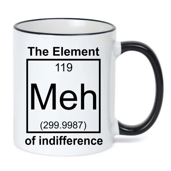 The Element Meh Of Indifference Black Color Changing Mug