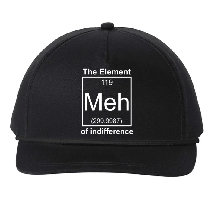 The Element Meh Of Indifference Snapback Five-Panel Rope Hat