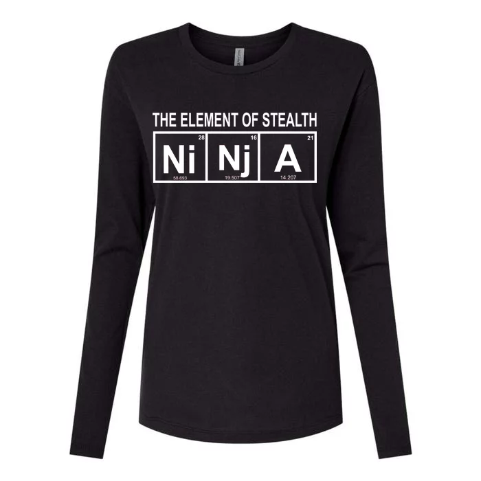 The Element of Stealth Ninja Womens Cotton Relaxed Long Sleeve T-Shirt