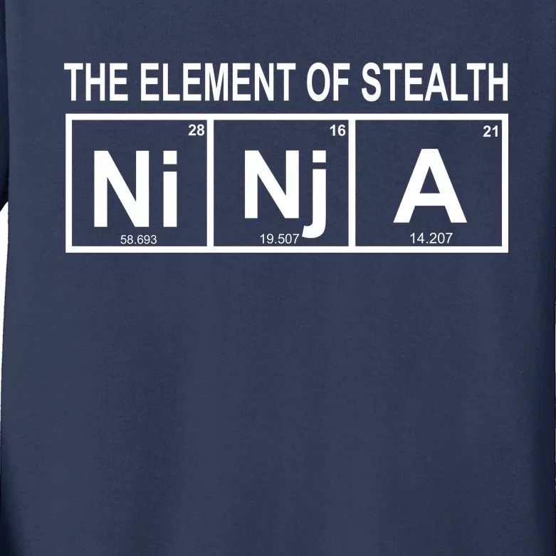 The Element of Stealth Ninja Kids Long Sleeve Shirt