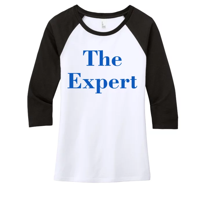 The Expert Funny Trump Women's Tri-Blend 3/4-Sleeve Raglan Shirt