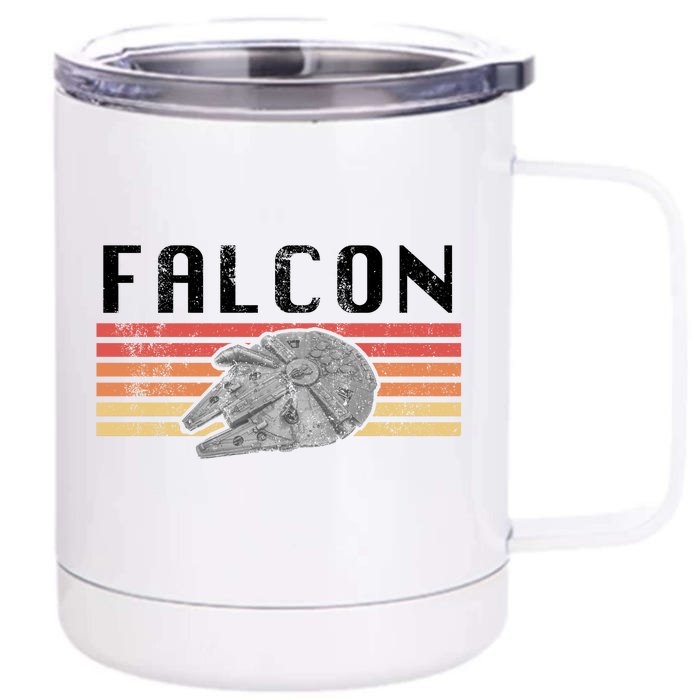 The Falcon Retro Vintage Front & Back 12oz Stainless Steel Tumbler Cup