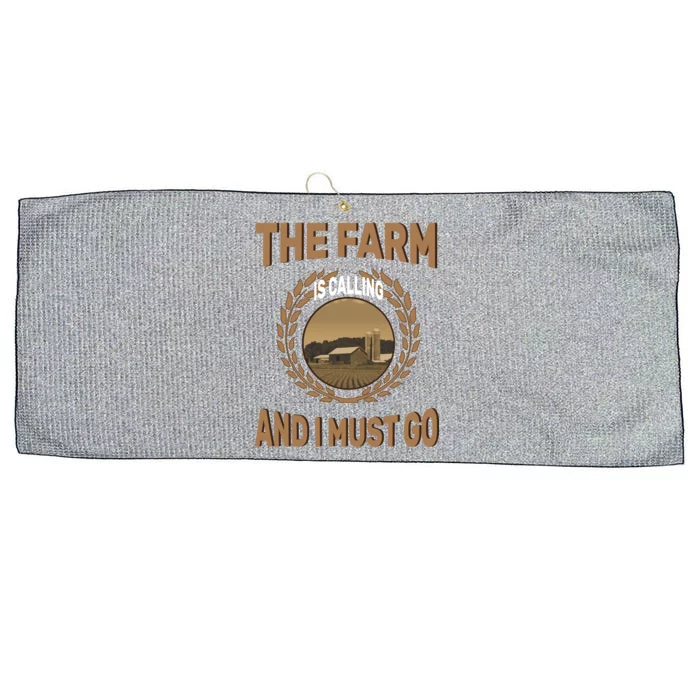 The Farm Is Calling And I Must Go Large Microfiber Waffle Golf Towel