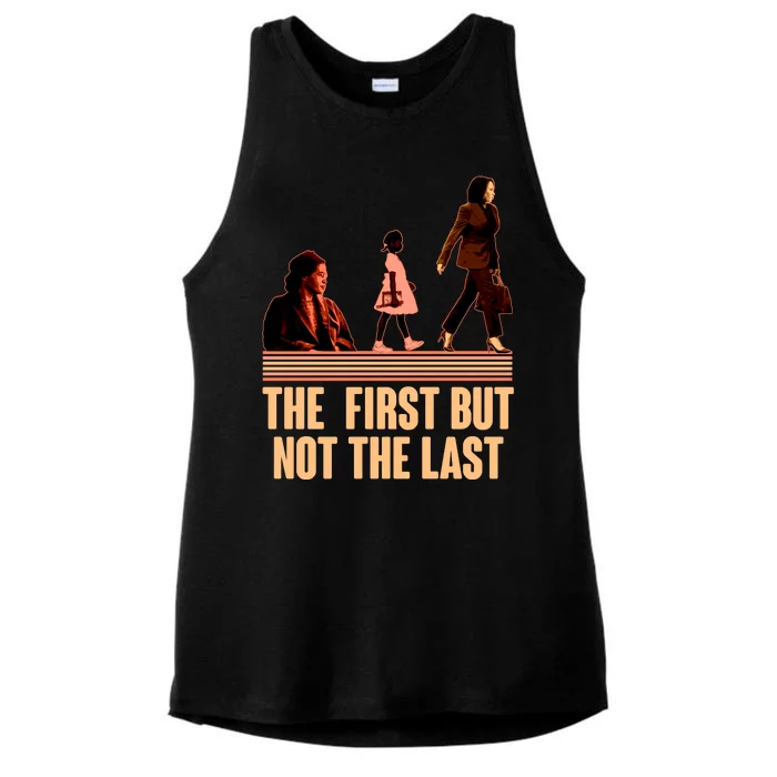 The First But Not the Last Rosa Parks Ruby Bridges Kamala Harris Ladies Tri-Blend Wicking Tank