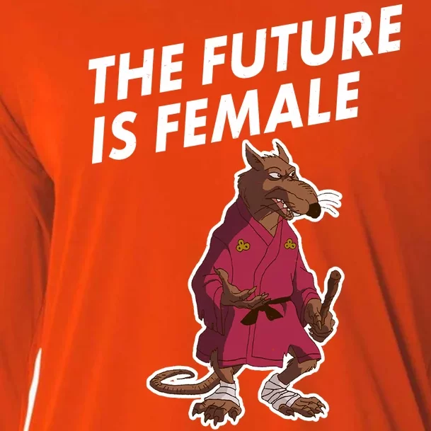 The Future Is Female Funny Splinter Meme Cooling Performance Long Sleeve Crew