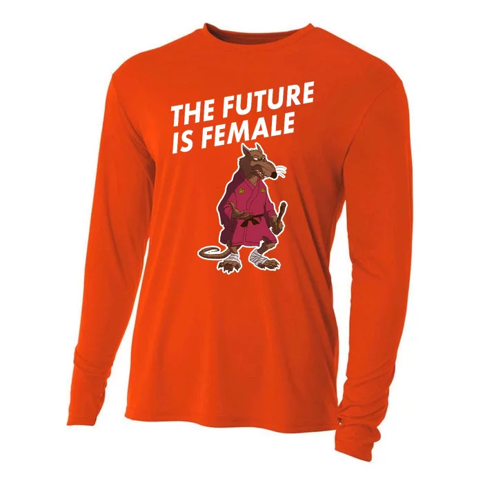 The Future Is Female Funny Splinter Meme Cooling Performance Long Sleeve Crew