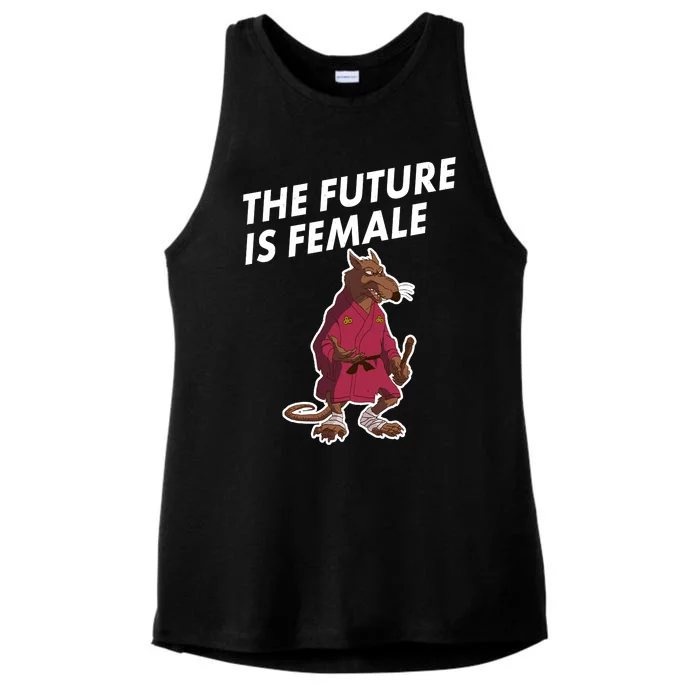 The Future Is Female Funny Splinter Meme Ladies Tri-Blend Wicking Tank